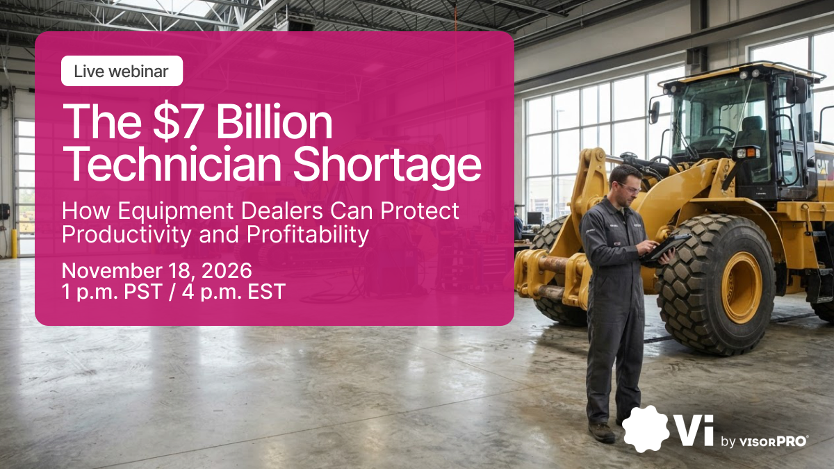 Live webinar: The $7 Billion Technician Shortage. November 18, 2026, 4 p.m. EST / 1 p.m. PST.